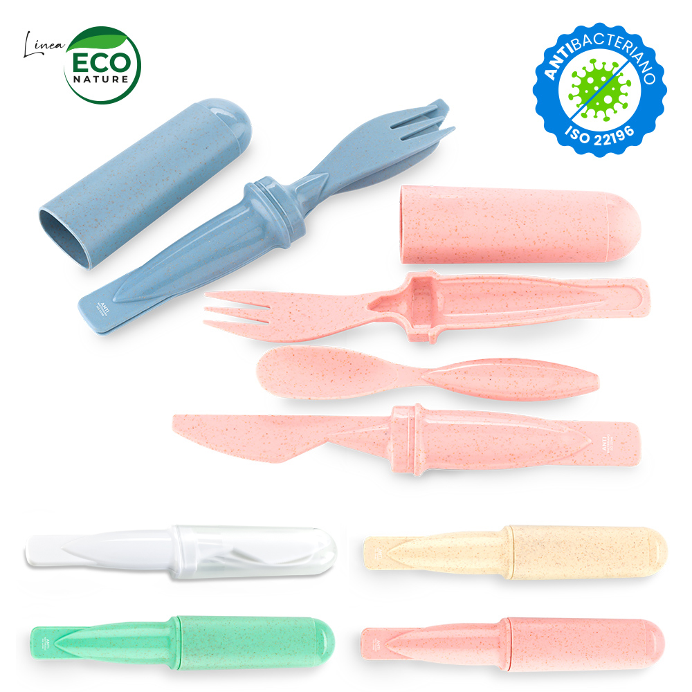 SET DE CUBIERTOS ECO - MATERIAL ANTIBACTERIANO