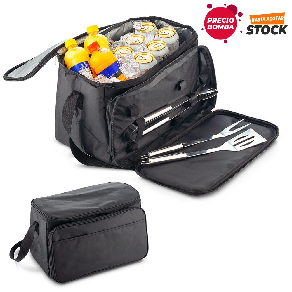 NEVERA LONCHERA CON SET BBQ