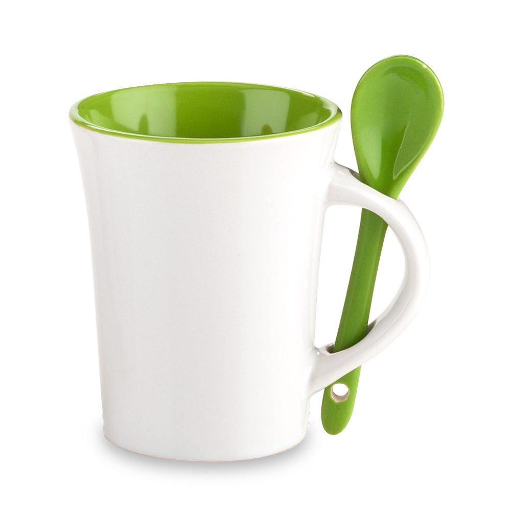 MUG CERAMICA CON CUCHARA TRUMP 10OZ 6