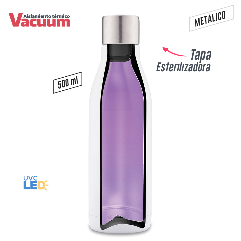 BOTILITO METALICO UV-C CLEAN 500ML 4