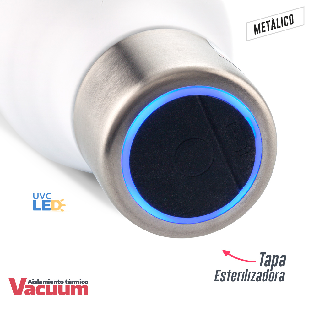 BOTILITO METALICO UV-C CLEAN 500ML 5