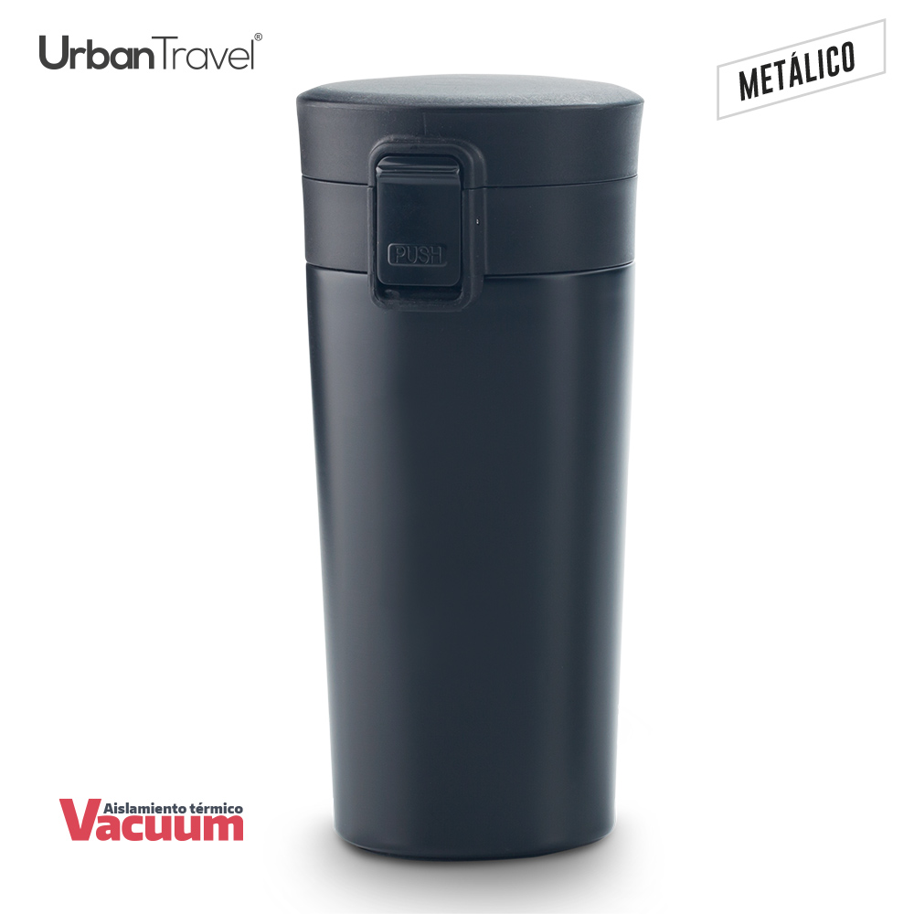 MUG METALICO DOBLE PARED COFFEE URBAN TRAVEL 380ML 3