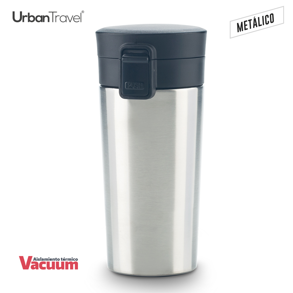 MUG METALICO DOBLE PARED COFFEE URBAN TRAVEL 380ML 4