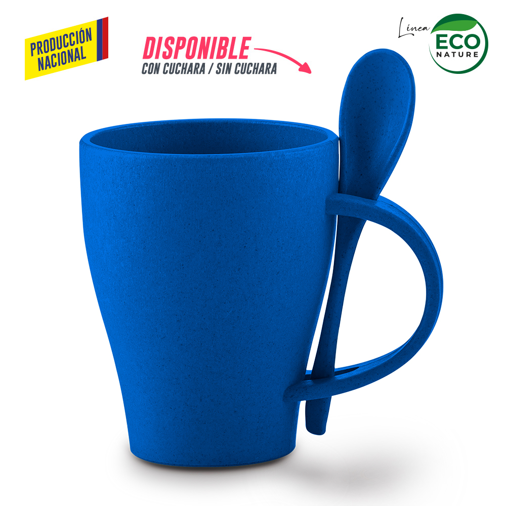 MUG PLASTICO CON CUCHARA TIFFANY 350ML - PRODUCCION NACIONAL 2