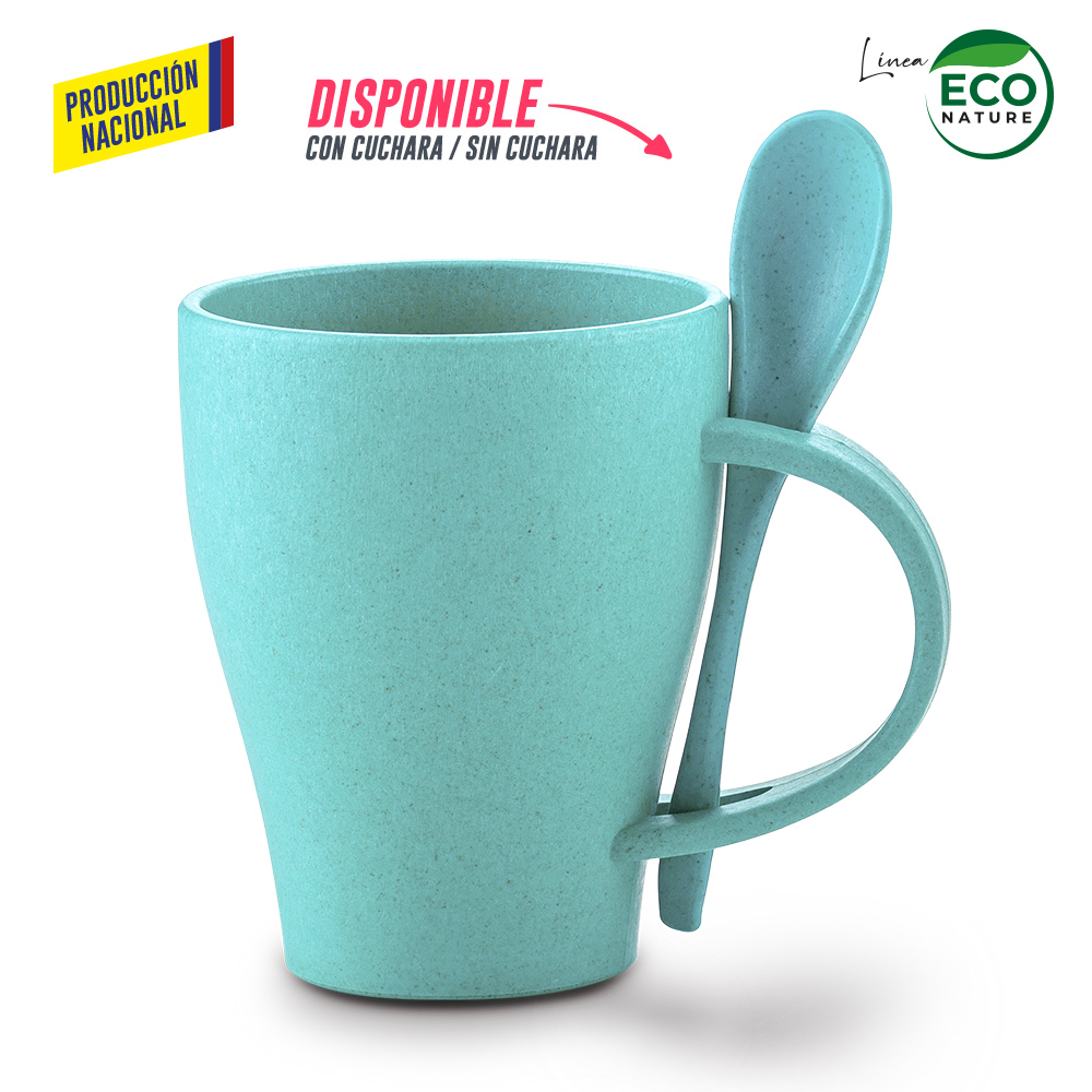 MUG PLASTICO CON CUCHARA TIFFANY 350ML - PRODUCCION NACIONAL 4