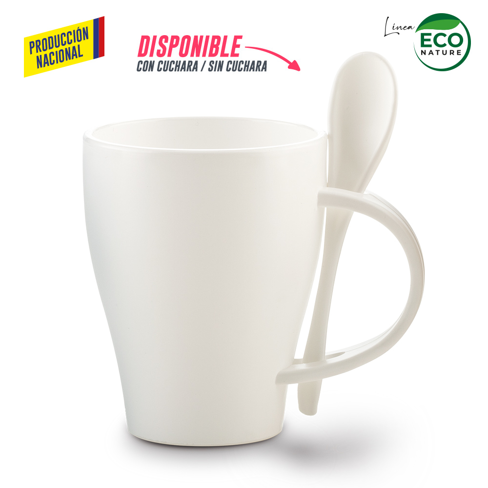 MUG PLASTICO CON CUCHARA TIFFANY 350ML - PRODUCCION NACIONAL 6