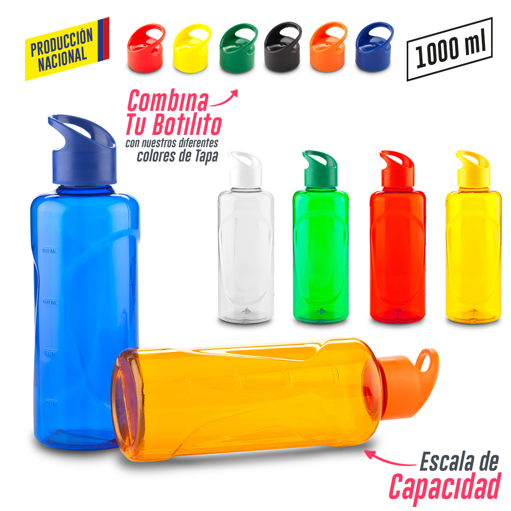 BOTILITRO PLASTICO 1000ML - 1 LITRO - PRODUCCION NACIONAL