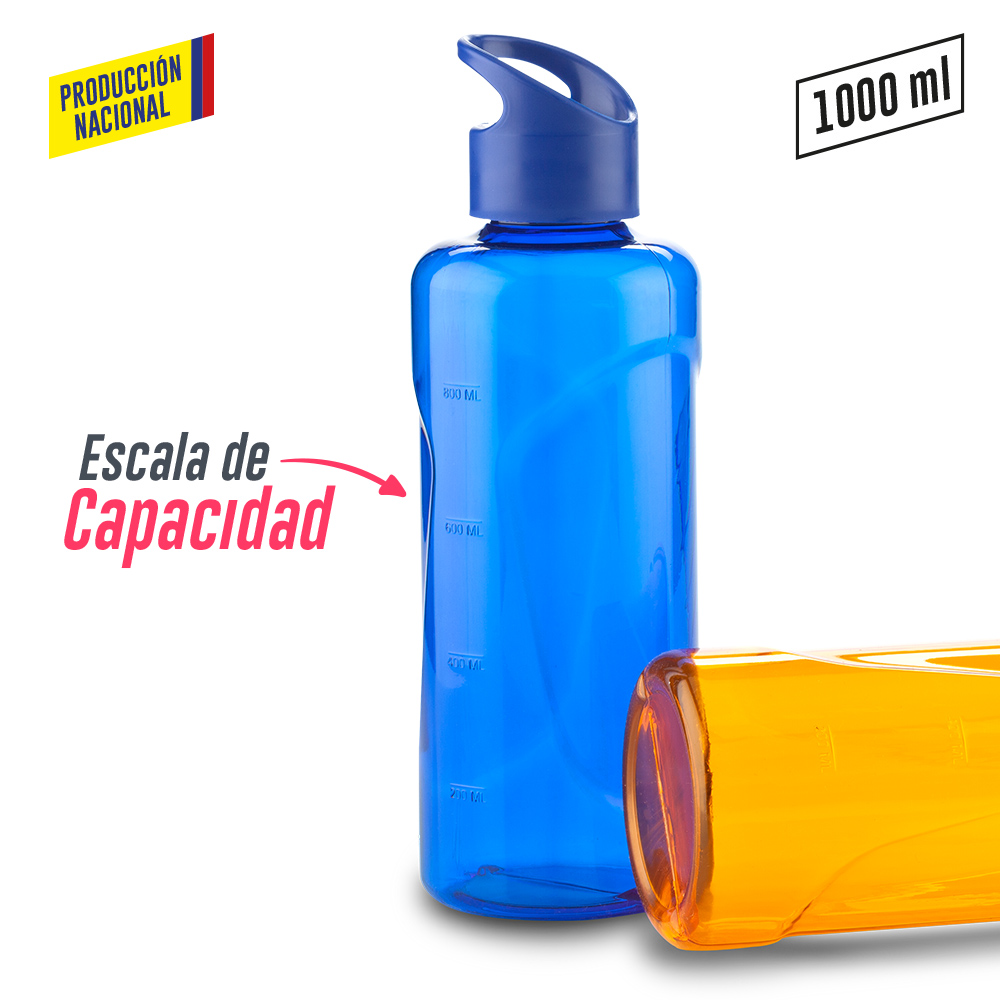 BOTILITRO PLASTICO 1000ML - 1 LITRO - PRODUCCION NACIONAL 8