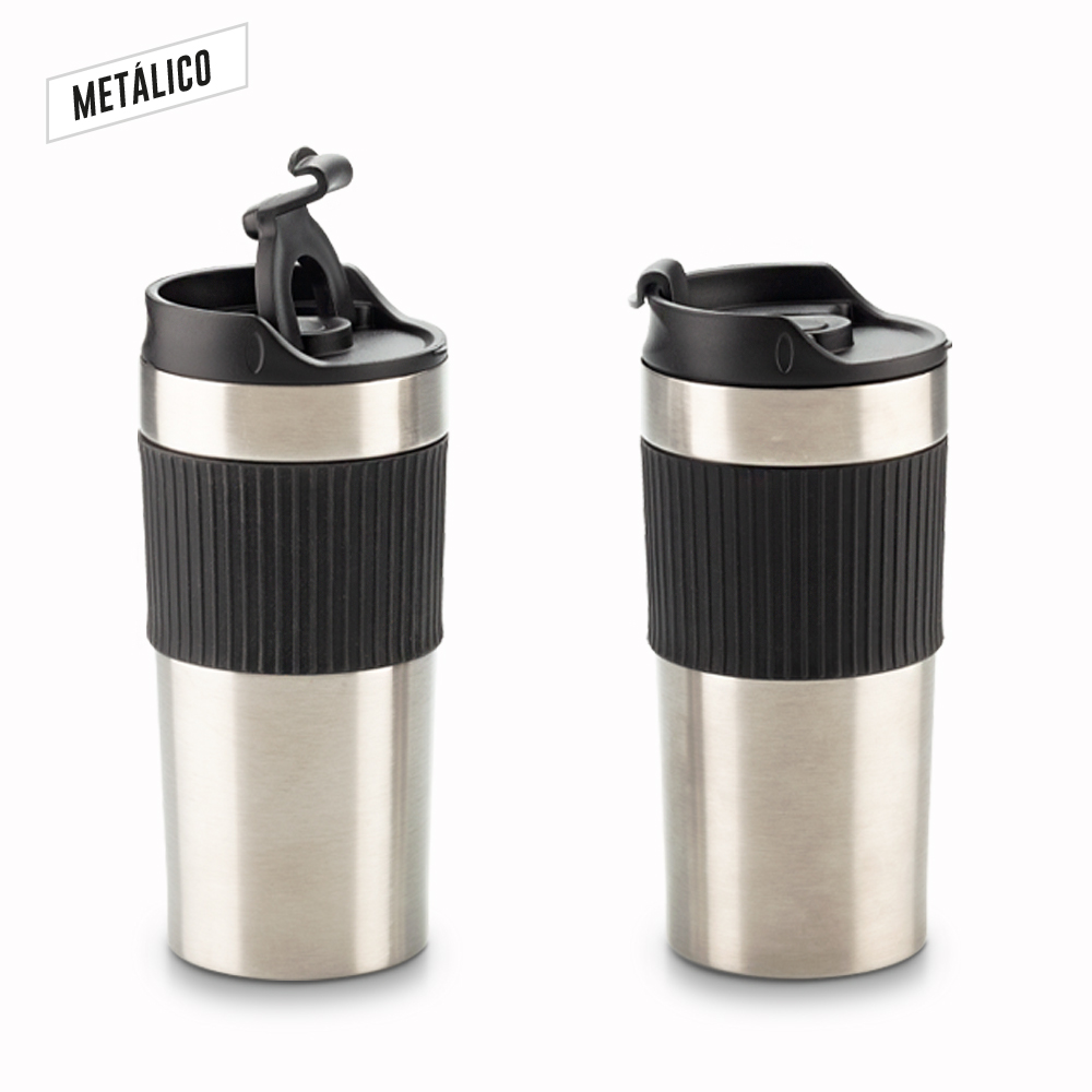 Mug Metálico con Prensa Francesa 450ml 3