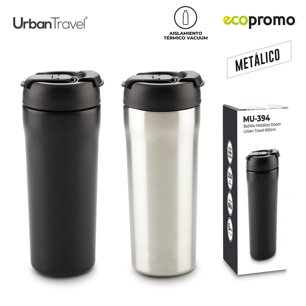 BOTILITO METÁLICO DOOM URBAN TRAVEL 600ML