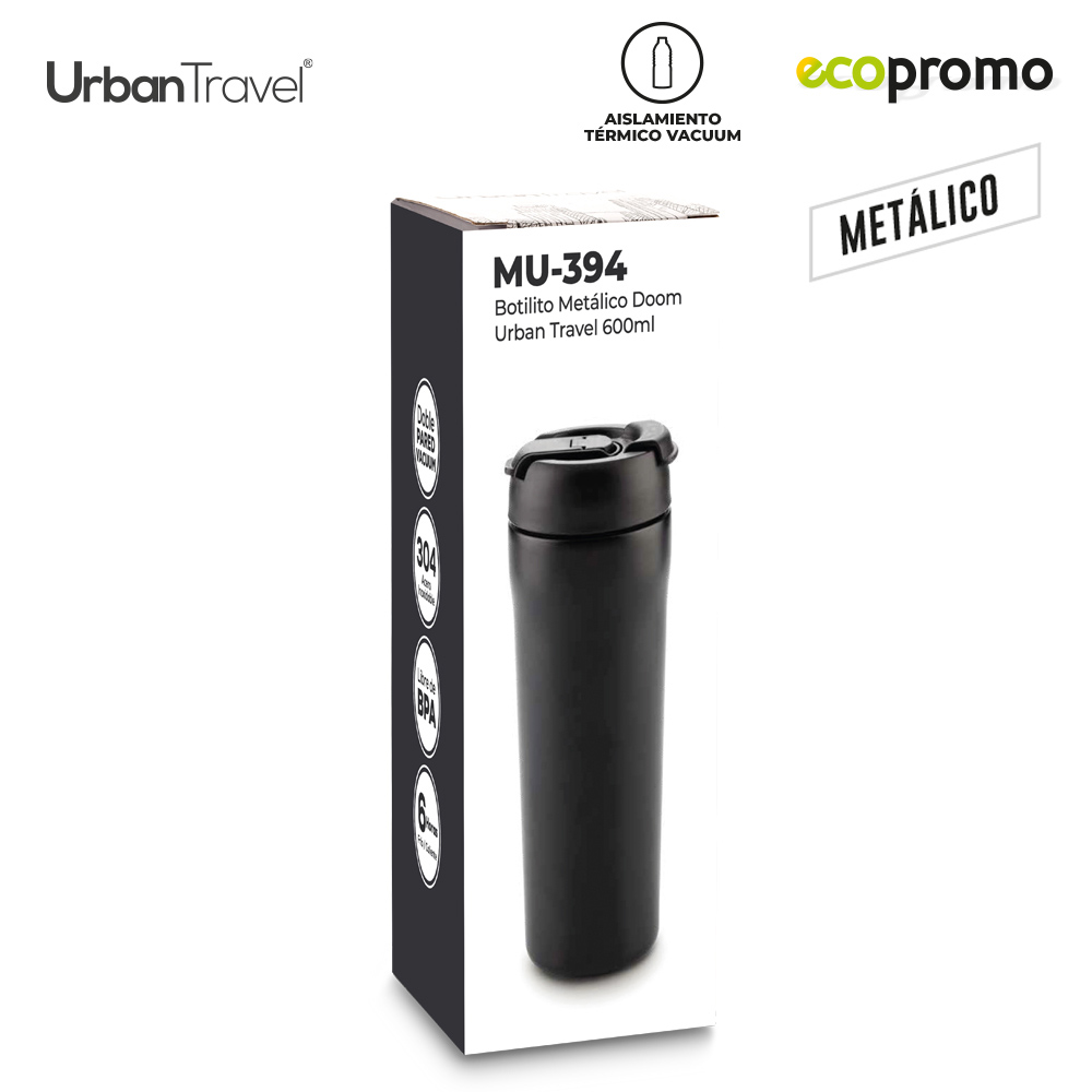 BOTILITO METÁLICO DOOM URBAN TRAVEL 600ML 5