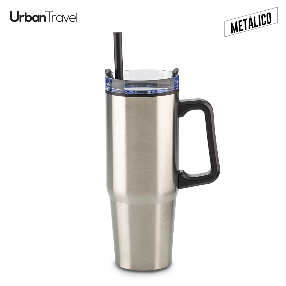 MUG METÁLICO Y PLÁSTICO CHESTER URBAN TRAVEL 900ML 5