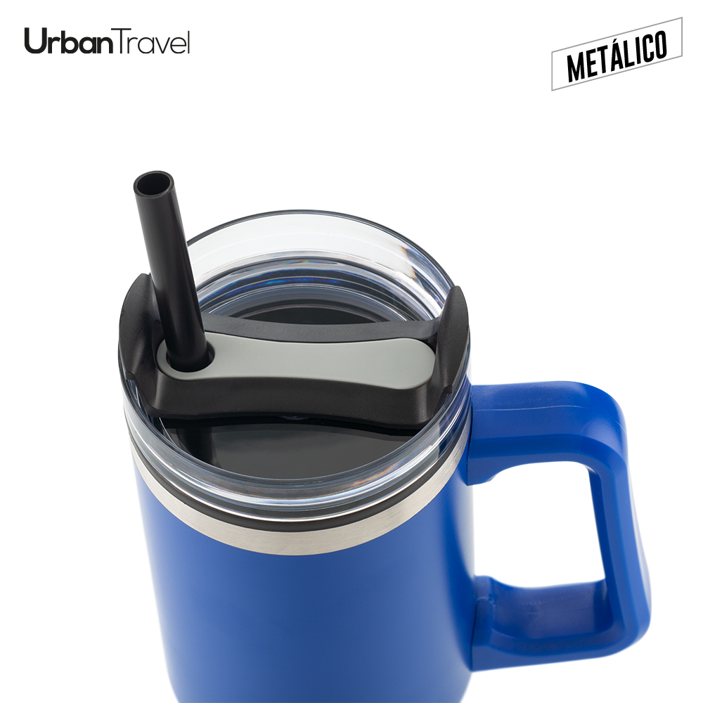 MUG METÁLICO Y PLÁSTICO CHESTER URBAN TRAVEL 900ML 6