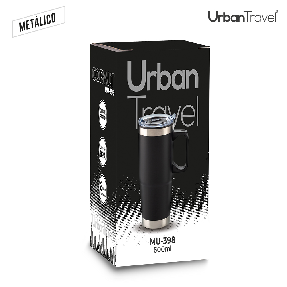 MUG METÁLICO COBALT URBAN TRAVEL 600ML 5