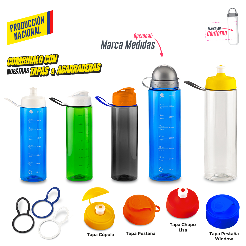BOTILITO PLASTICO OASIS 800 ML PRODUCCION NACIONAL