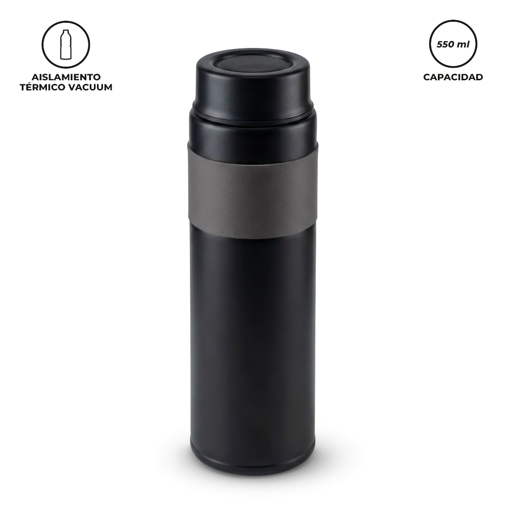 BOTILITO METÁLICO CONCORD NEGRO 550 ML 6