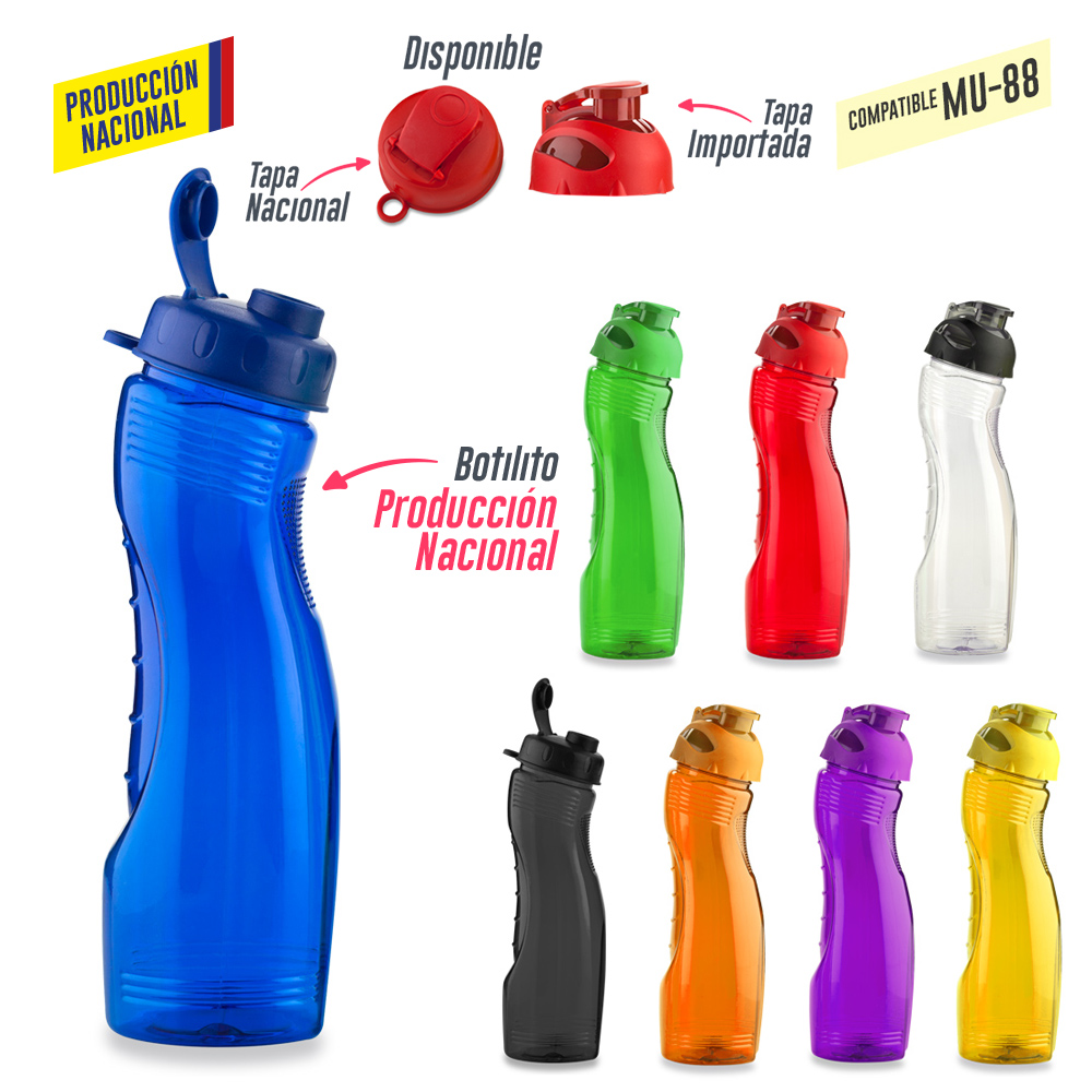 BOTILITO SATURNO PVC 900ML - PRODUCCION NACIONAL (VER MU-35 - TAPA PESTA)