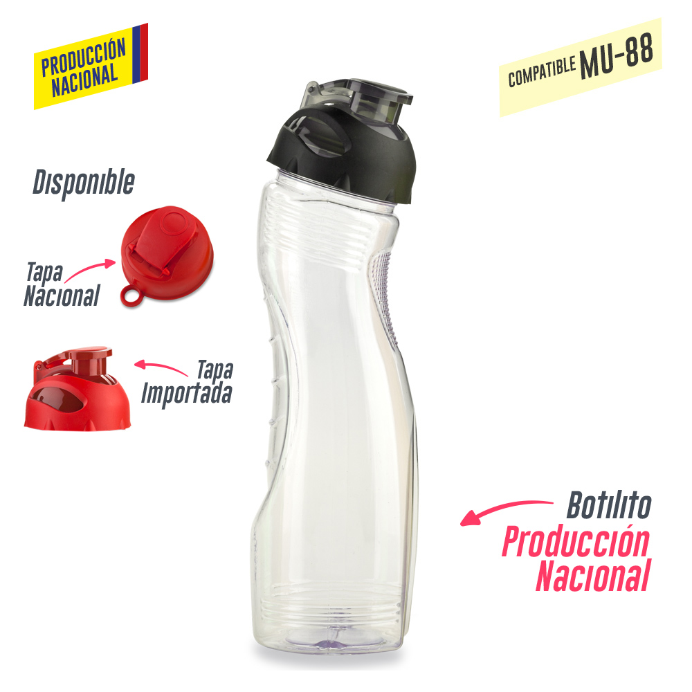 BOTILITO SATURNO PVC 900ML - PRODUCCION NACIONAL (VER MU-35 - TAPA PESTA) 7
