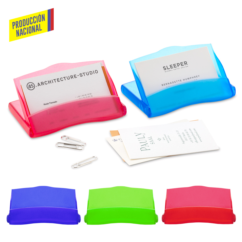 PORTATARJETAS PLASTICO - PRODUCCION NACIONAL