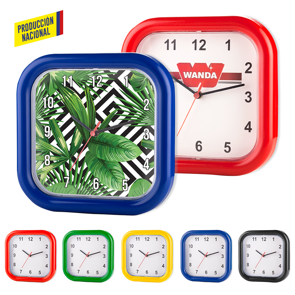 RELOJ MONDRIAN CUADRADO - PRODUCCION NACIONAL