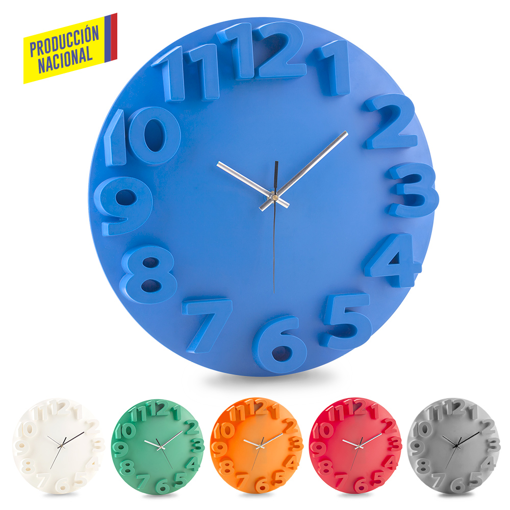 RELOJ DE PARED TEMPO - PRODUCCION NACIONAL