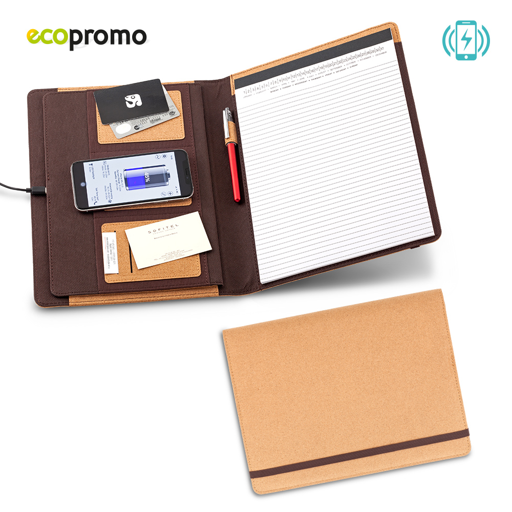 CARPETA FOLDER CON CARGADOR INALAMBRICO CORK