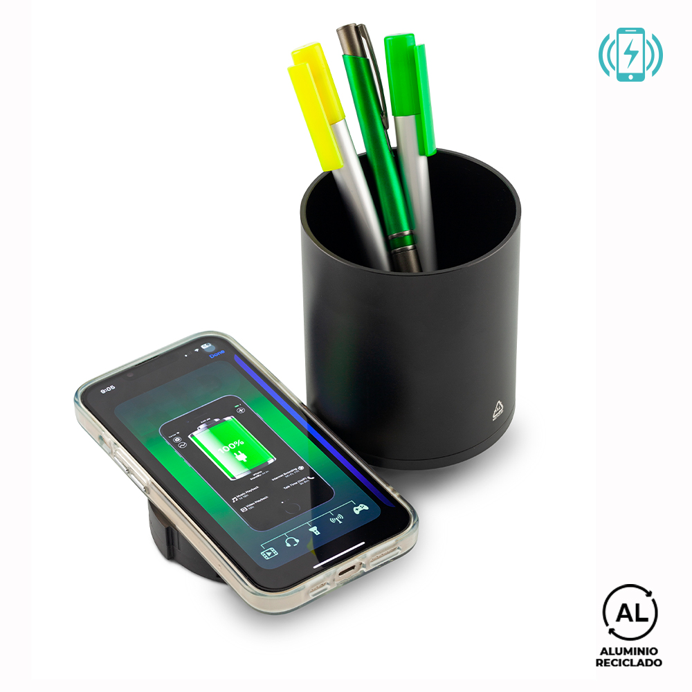 Cargador Inalámbrico en Aluminio Reciclado 2