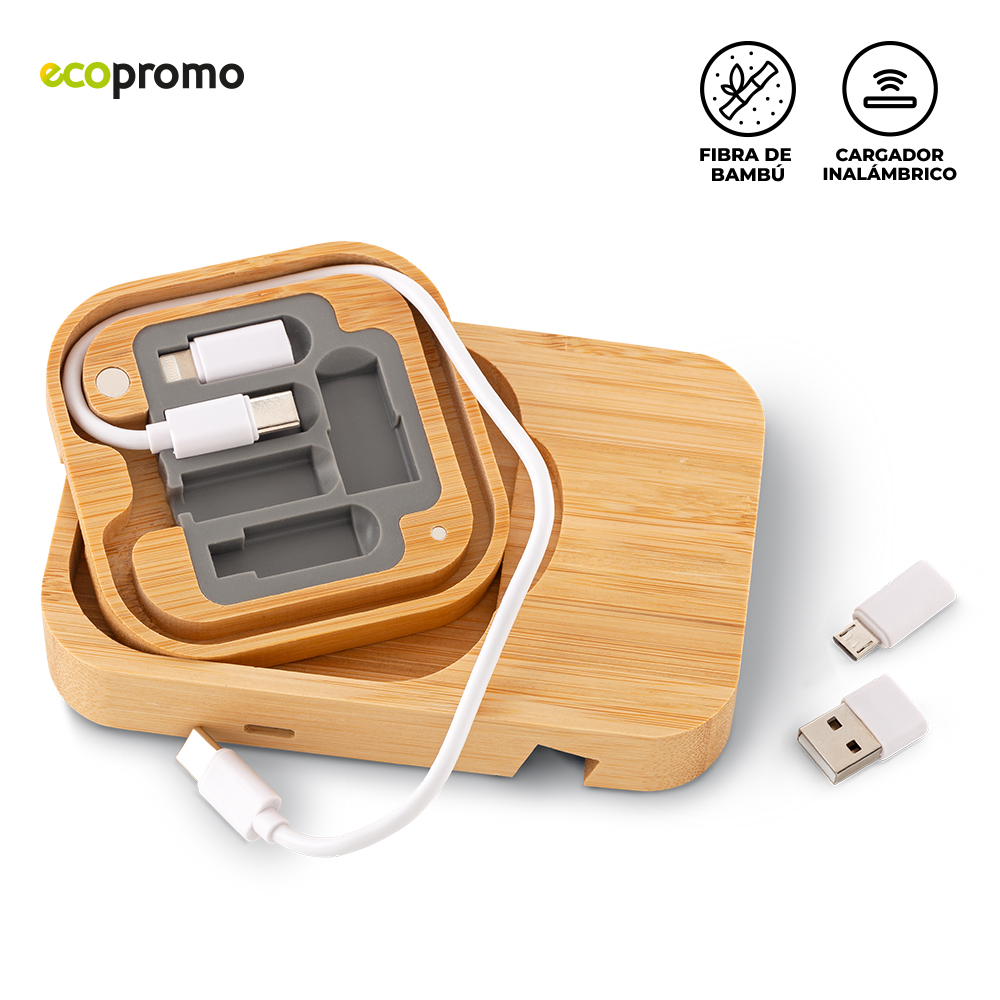 CARGADOR INALAMBRICO CON CABLES 4-1 4