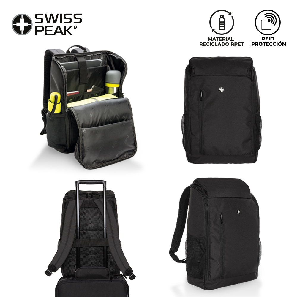 MORRAL BACKPACK SWISS PEAK BUZZ RPET