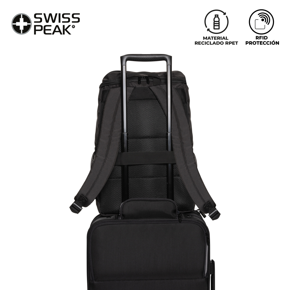 MORRAL BACKPACK SWISS PEAK BUZZ RPET 5