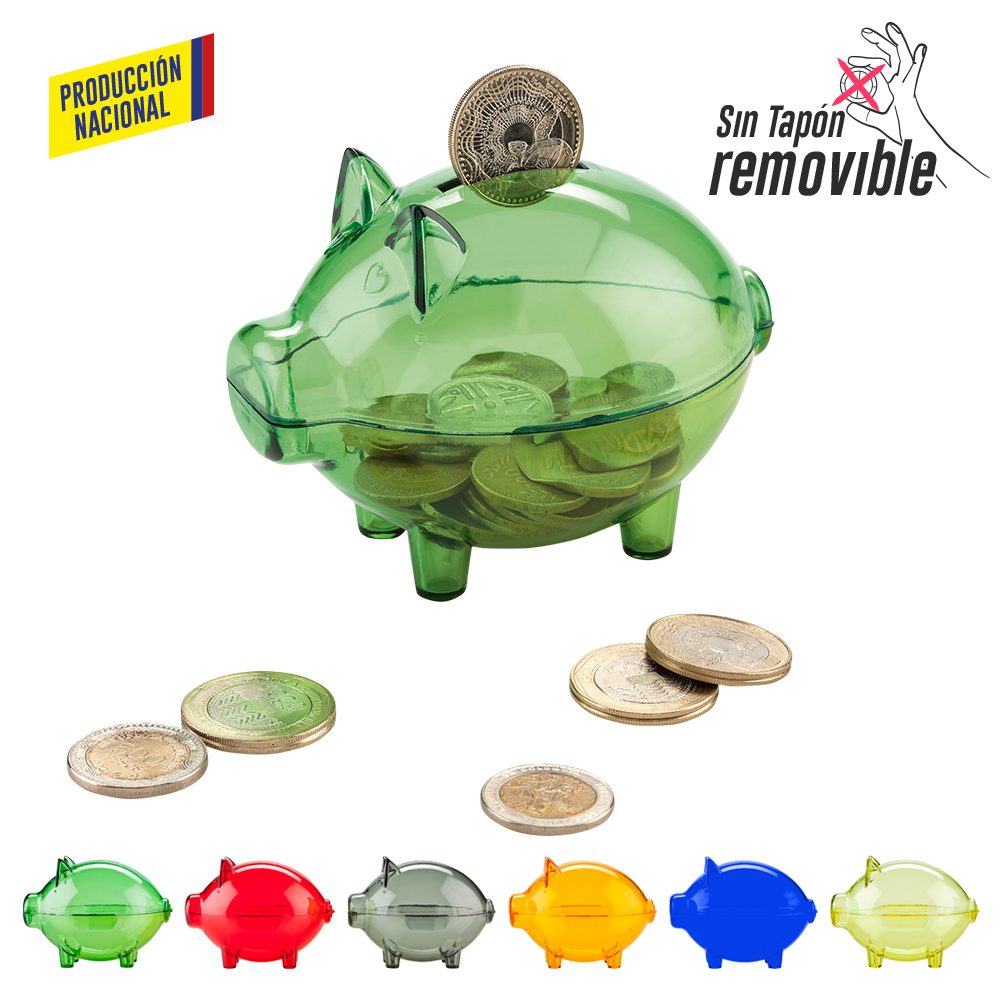 ALCANCIA MINI CERDITO CRISTAL - PRODUCCION NACIONAL