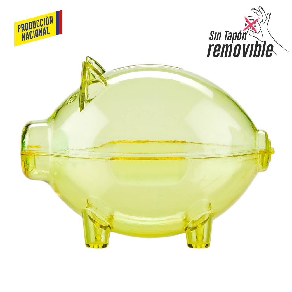 ALCANCIA MINI CERDITO CRISTAL - PRODUCCION NACIONAL 2