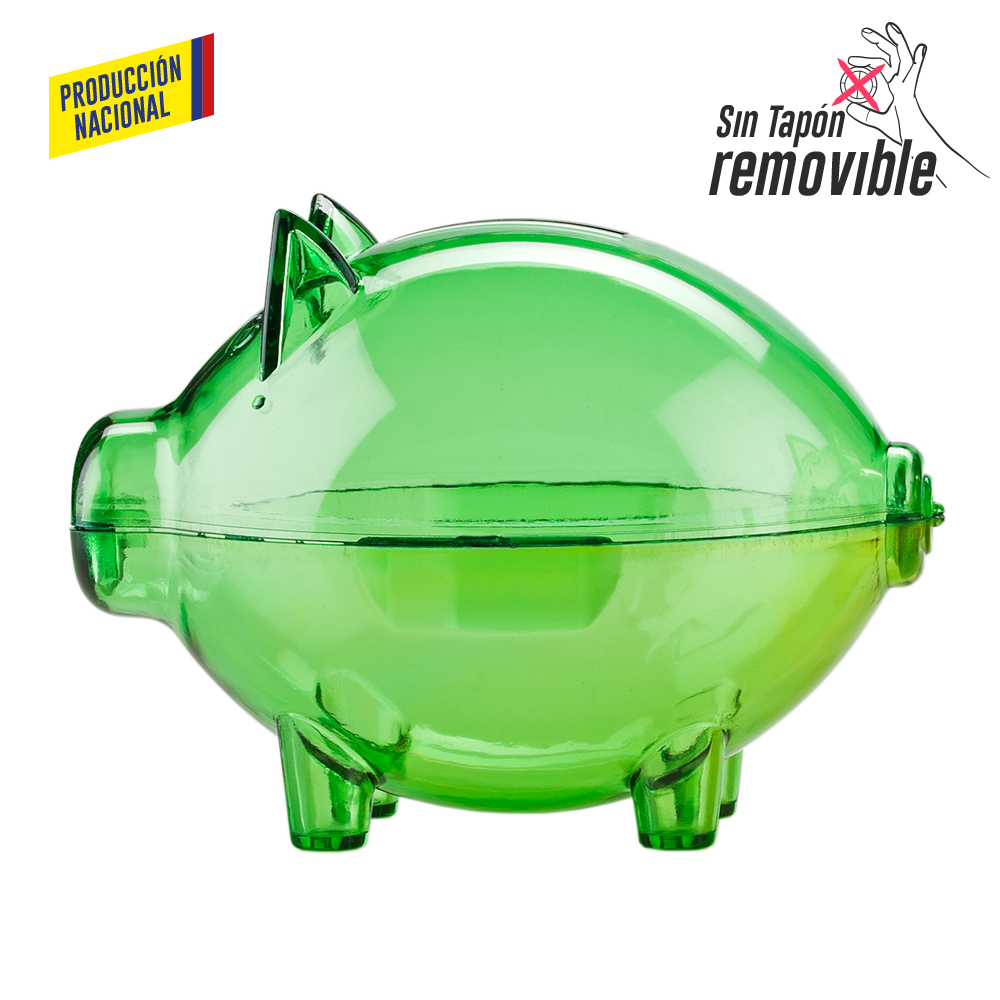 ALCANCIA MINI CERDITO CRISTAL - PRODUCCION NACIONAL 7